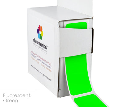 1" x 3" Color-Code Rectangular Inventory Labels: 250/Box