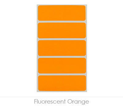 1" x 3" Removable Color-Code Rectangle Label Variety Kit (Fluorescent Colors): 150/Pack