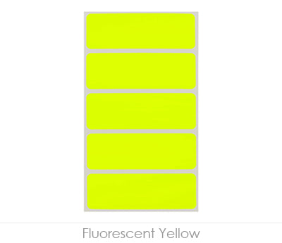 1" x 3" Removable Color-Code Rectangle Label Variety Kit (Fluorescent Colors): 150/Pack