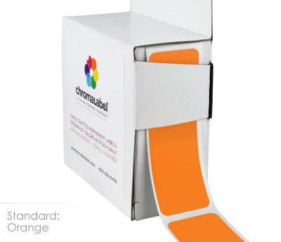 1" x 3" Color-Code Rectangular Inventory Labels: 250/Box