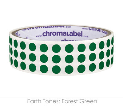 1/4" Permanent Round, Color-Code Dot Stickers: 1,000/Roll