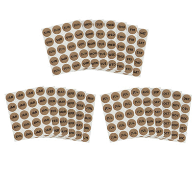 1" True Kraft Paper Dot Stickers: 1080/Pack