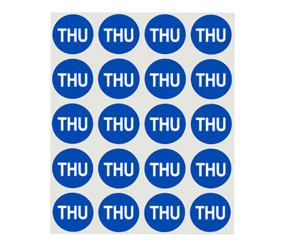 1" Round Day of the Week Labels | 420 Labels/Pack