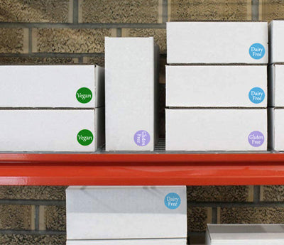 1" Imprinted Food Dots: 500/Box