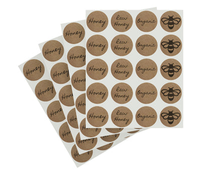 1" True Kraft Paper Dot Stickers: 1080/Pack