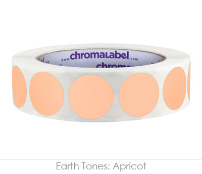 1" Permanent Round, Color-Code Dots: 1,000/Roll