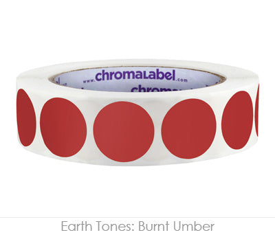 1" Permanent Round, Color-Code Dots: 1,000/Roll