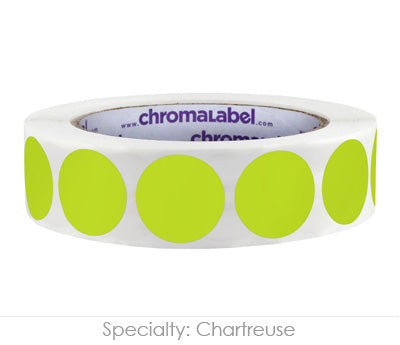 1" Permanent Round, Color-Code Dots: 1,000/Roll