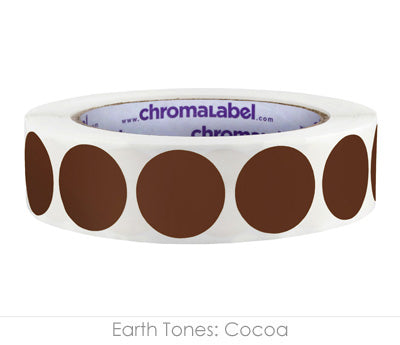 1" Permanent Round, Color-Code Dots: 1,000/Roll