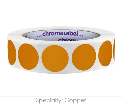 1" Permanent Round, Color-Code Dots: 1,000/Roll