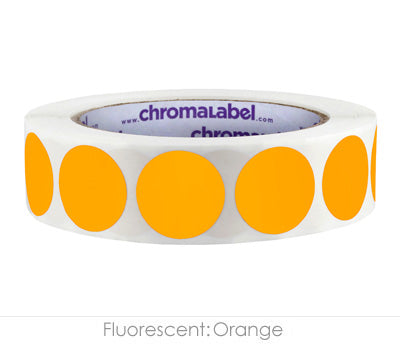 1" Permanent Round, Color-Code Dots: 1,000/Roll