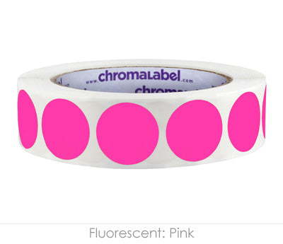 1" Permanent Round, Color-Code Dots: 1,000/Roll