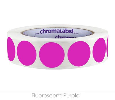 1" Permanent Round, Color-Code Dots: 1,000/Roll