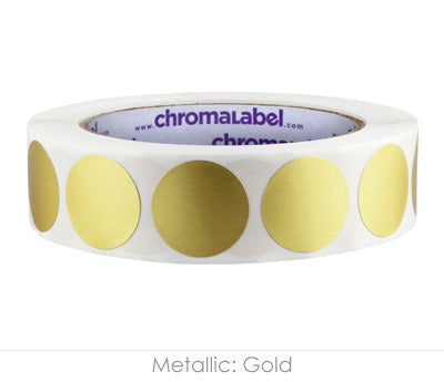 1" Permanent Round, Color-Code Dots: 1,000/Roll