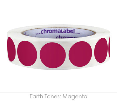 1" Permanent Round, Color-Code Dots: 1,000/Roll