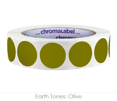 1" Permanent Round, Color-Code Dots: 1,000/Roll