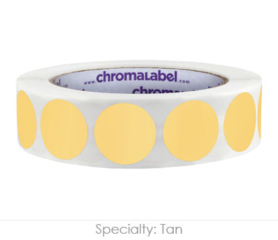 1" Permanent Round, Color-Code Dots: 1,000/Roll