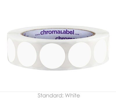 1" Permanent Round, Color-Code Dots: 1,000/Roll