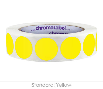 1" Permanent Round, Color-Code Dots: 1,000/Roll