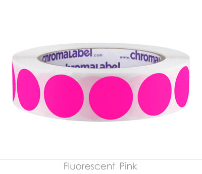 1" Removable Round, Color-Code Dots: 1,000/Roll