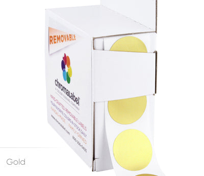 1" Removable Round, Color-Code Dots: 1,000/Box