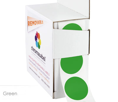 1" Removable Round, Color-Code Dots: 1,000/Box