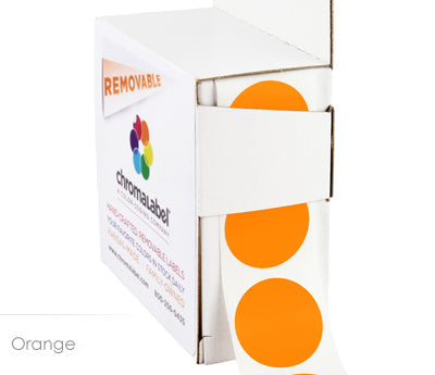 1" Removable Round, Color-Code Dots: 1,000/Box