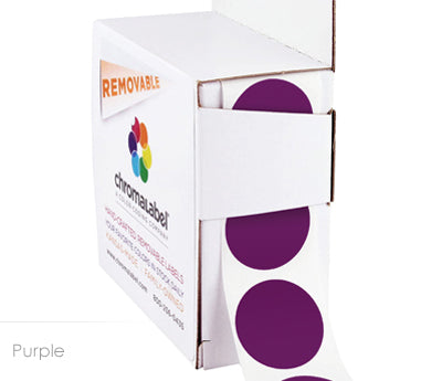1" Removable Round, Color-Code Dots: 1,000/Box