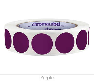 1" Removable Round, Color-Code Dots: 1,000/Roll