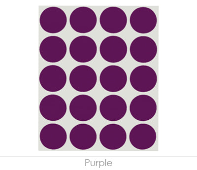 1" Removable Round Color-Code Dots: 1,000/Pack
