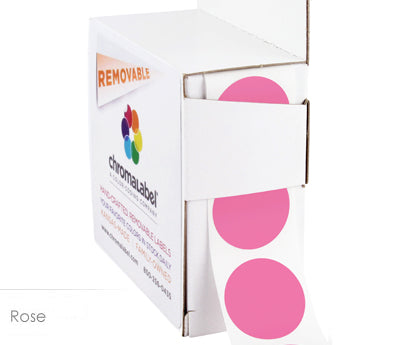 1" Removable Round, Color-Code Dots: 1,000/Box