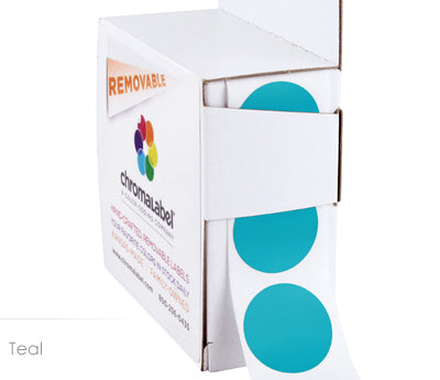 1" Removable Round, Color-Code Dots: 1,000/Box