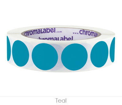 1" Removable Round, Color-Code Dots: 1,000/Roll