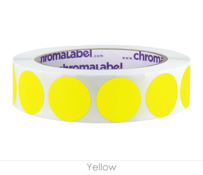 1" Removable Round, Color-Code Dots: 1,000/Roll