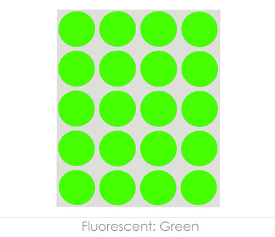 1" Permanent Round, Color-Code Dots: 1,000/Pack