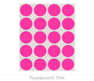 1" Permanent Round, Color-Code Dots: 1,000/Pack