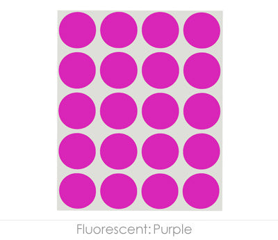 1" Permanent Round, Color-Code Dots: 1,000/Pack