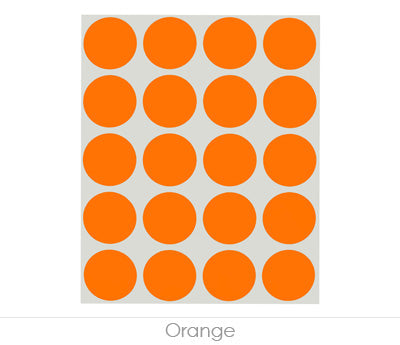 1" Removable Round Color-Code Dots: 1,000/Pack