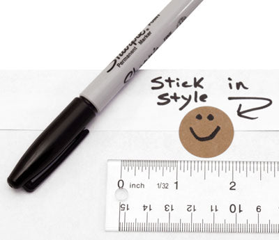 True Kraft Paper Dot Stickers: 500/Roll