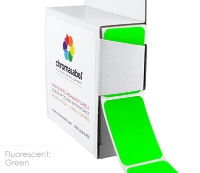 1" x 1-1/2" Color-Code Rectangular Inventory Labels: 250/Box
