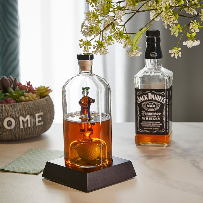 Golfer Decanter Whiskey Decanter - The Wine Savant, Golf Gifts for Both Men & Women, Golf Accessories, Golfer Gifts, Based on A Replica Human Golfing (750ml Decanter)
