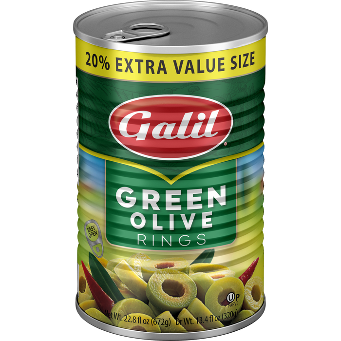 Green Olives | Rings | 19 oz | Galil