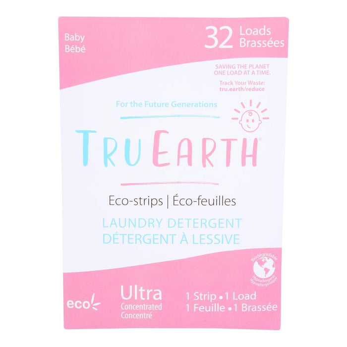 Tru Earth Baby Eco-Friendly Laundry Detergent Strips - Case of 12 x 32 Count