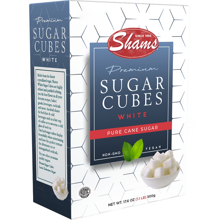 Premium White Sugar Cubes | Box | 17.6 oz | Shams