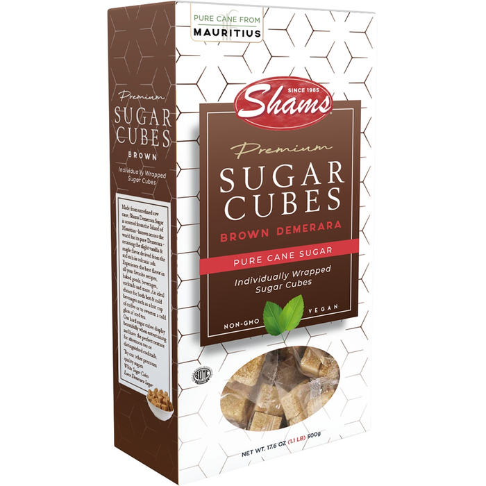 Brown Sugar/Demerara Cubes | Individually Wrapped  | 17.6 oz | Shams