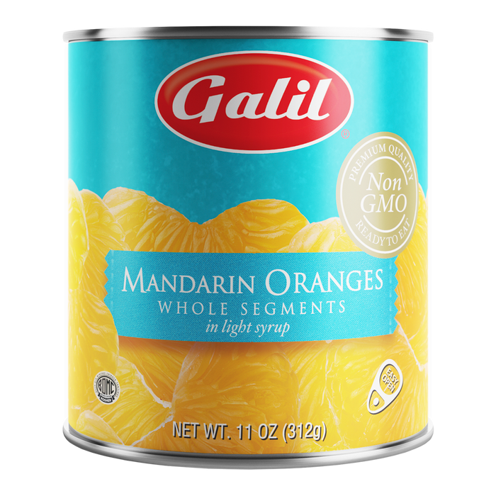 Mandarin Oranges | Wholes in Light Syrup | 11 oz | Galil