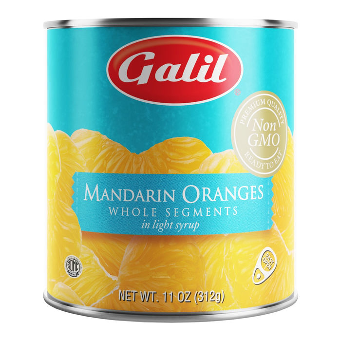 Mandarin Oranges | Wholes in Light Syrup | 11 oz | Galil