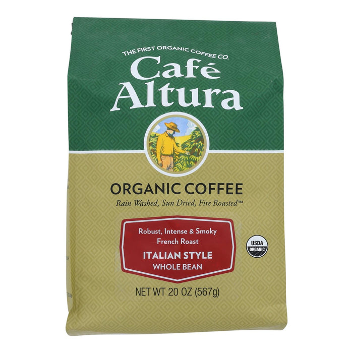 Cafe Altura Organic Dark Roast Italian Style - Case of 6 - 1.25 lbs.