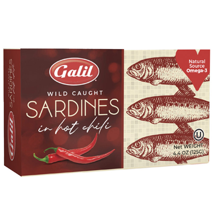 Sardines | In Hot Chili Sauce | 4.4 oz | Galil