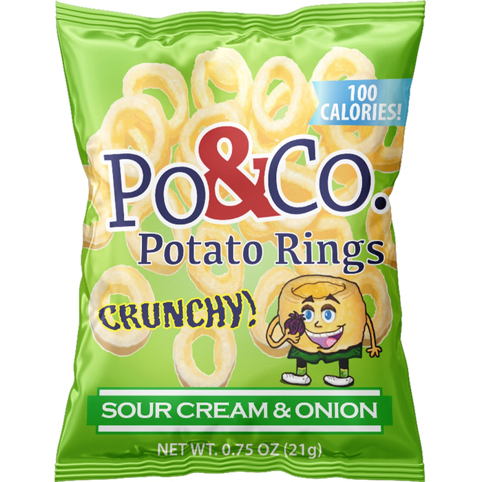 Potato Rings | Sour Cream & Onion | 0.75 oz | Po & Co.